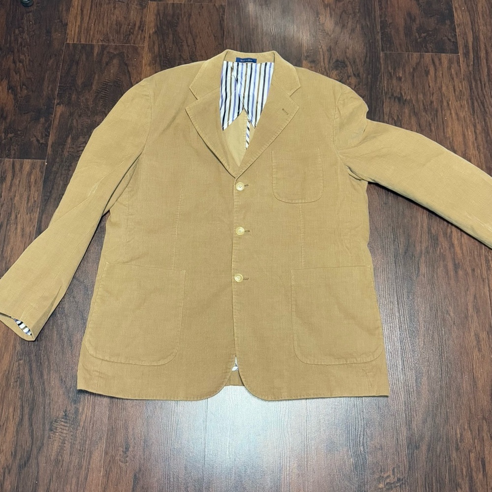 T Harris London Men's Tan Corduroy Jacket XL